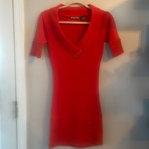 Player Gold orange sweater dress